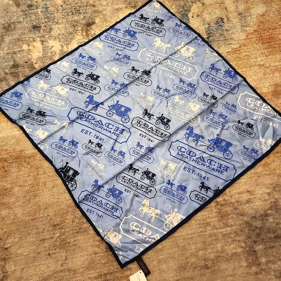 Authentic Coach 100% Silk Scarf/Kerchief - NWT - Picture 9 of 9